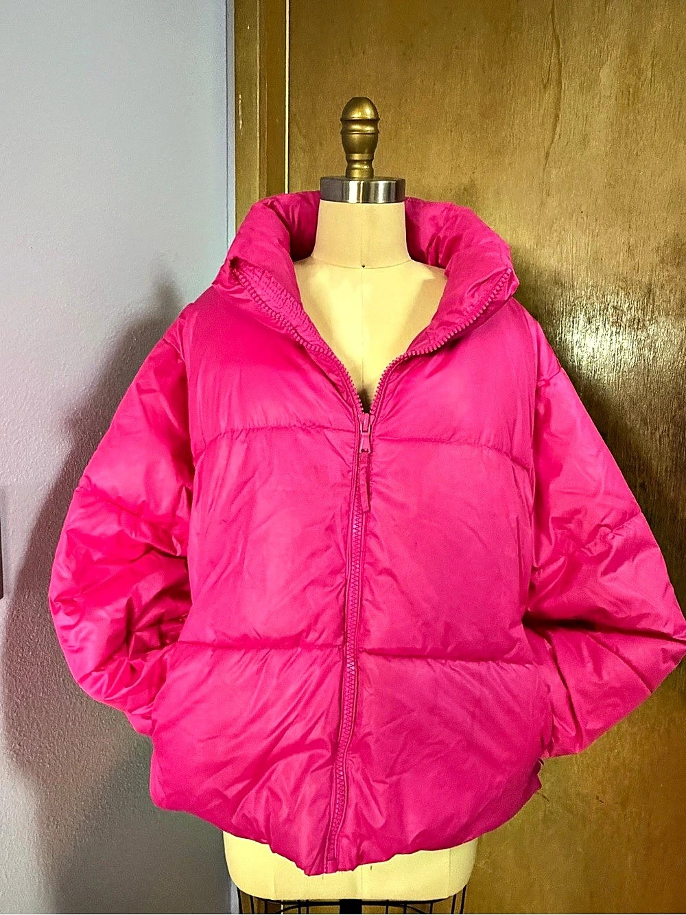 Old Navy Go-Recycled Puffer Jacket Pink XL